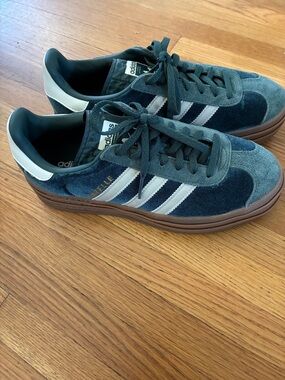 Adidas Velvet Platform Sneakers in Green